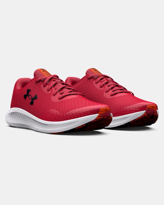 Boys' Grade School UA Charged Pursuit 3 Running Shoes, Red, pdpMainDesktop image number 3